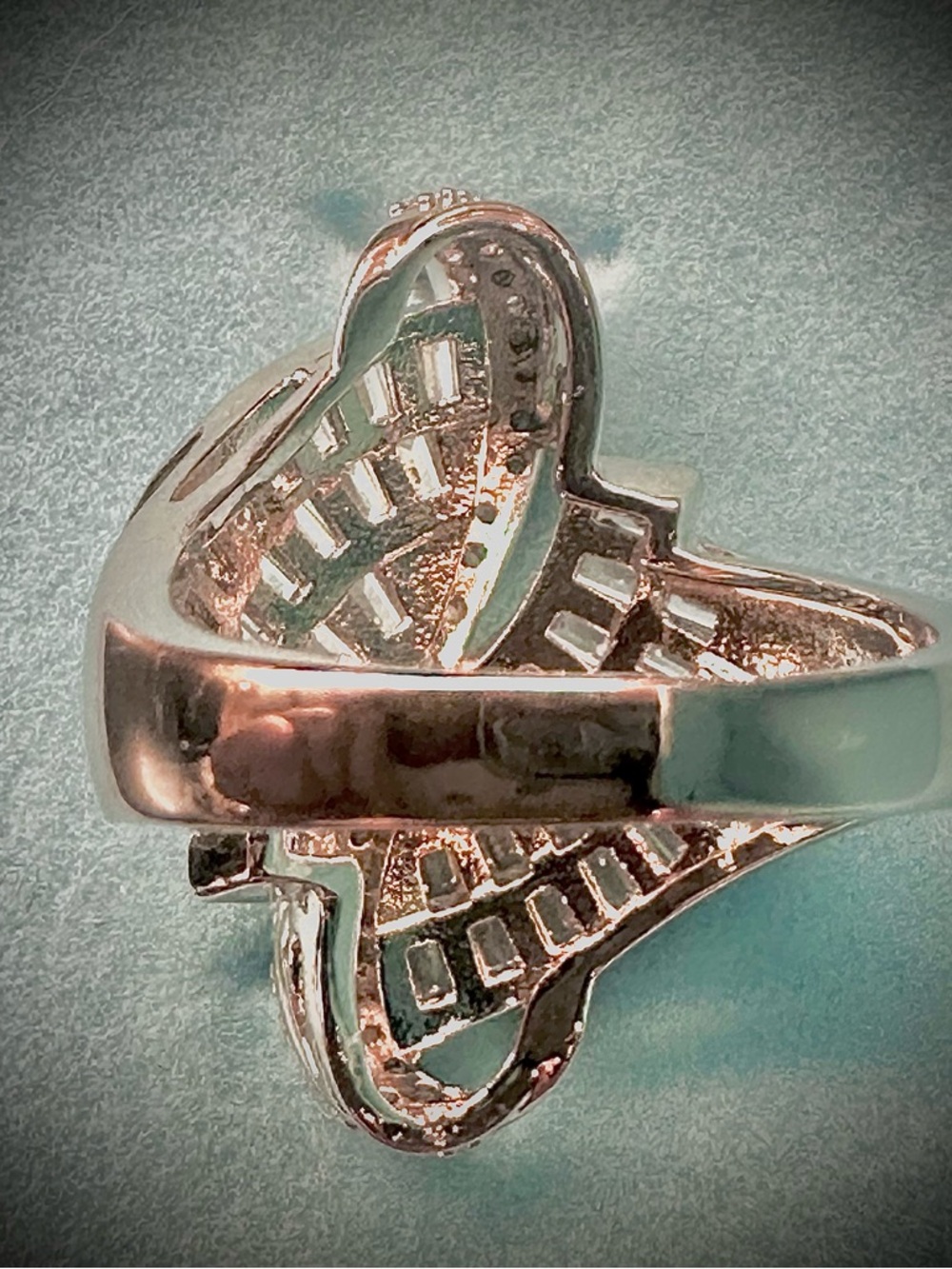 CZ COCKTAIL RING - Picture 2 of 3